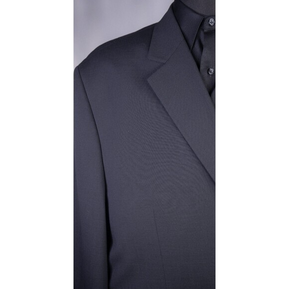 Oak Hill Mens Sport Coat Suit Jacket Blazer Solid Gray Sz 56PR Two Button EUC - Picture 5 of 14